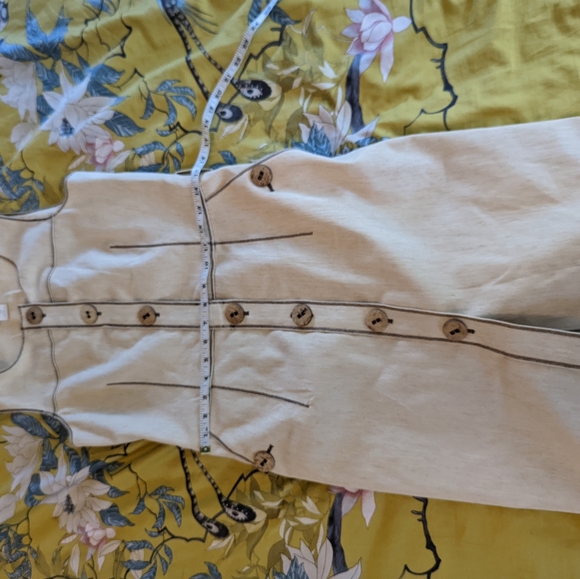 Oscar de la Renta cotton twill button down sleeveless dress euc size 8 - Picture 7 of 8